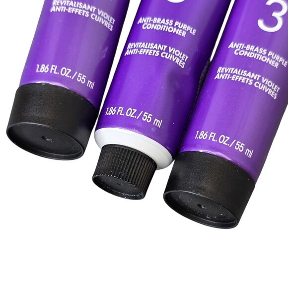 New LOreal Superior Preference 3 Anti-Brass Purple Conditioner 3 Tubes 1.87fl oz - Picture 3 of 7